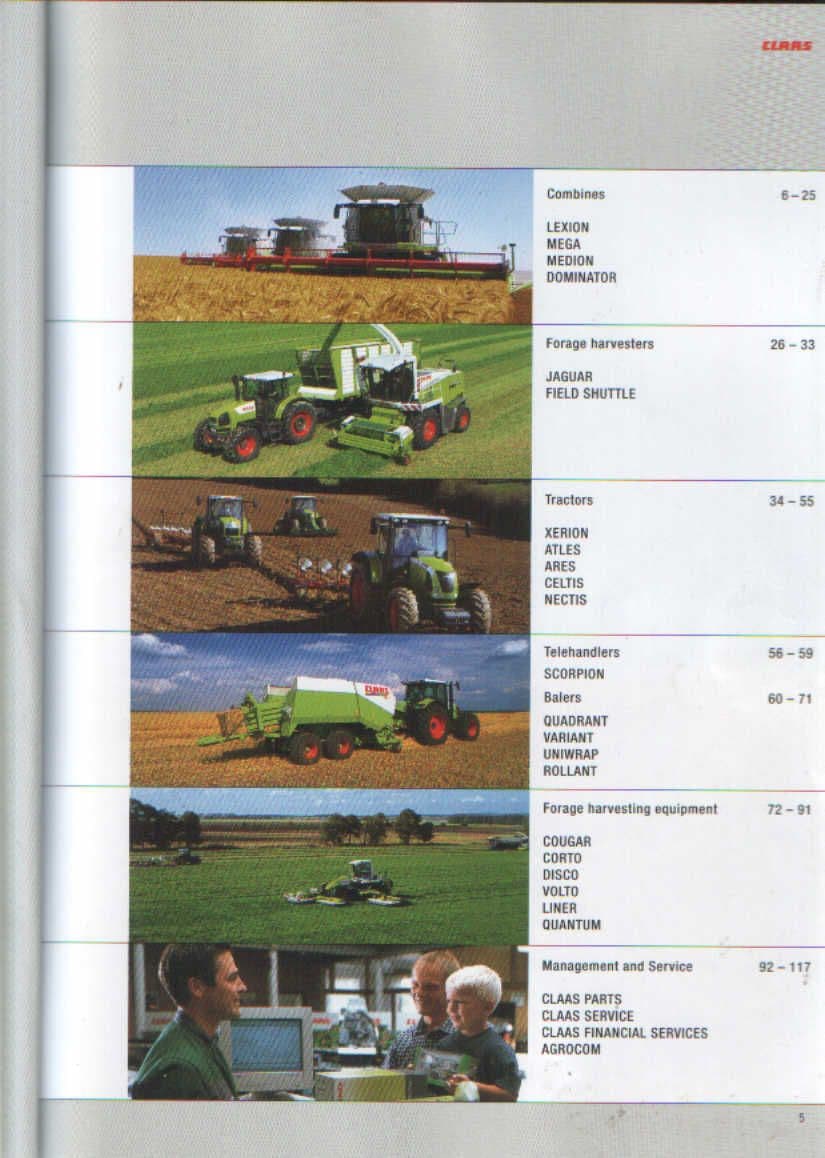 Claas Harvesting Success Brochure Product Catalogue 2006 Tractors