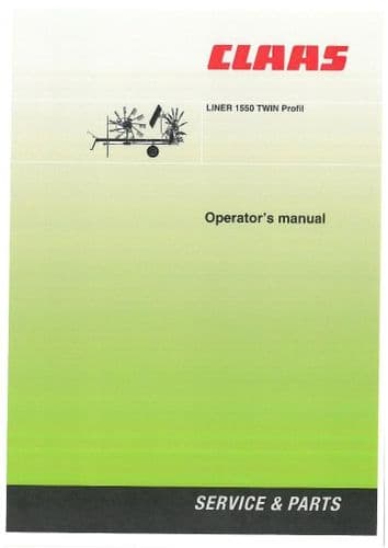 Claas Liner 1550 TWIN Profil Rake Operators Manual