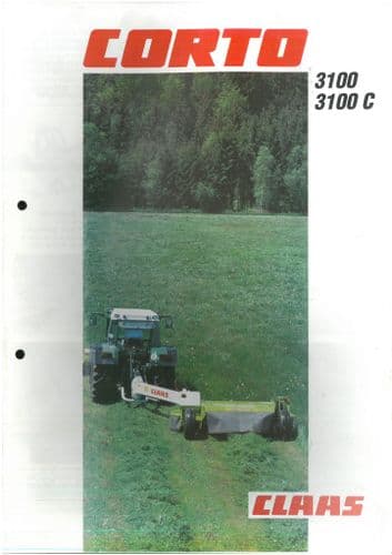 Claas Mower Corto 3100 3100C  Brochure