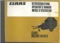 Claas Round Baler Rollant 44 / 44S Operators Manual - ORIGINAL MANUAL