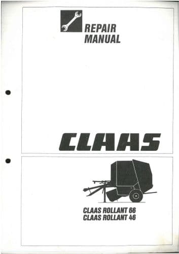 Claas Round Baler Rollant 46 & 66 Workshop Service Repair Manual