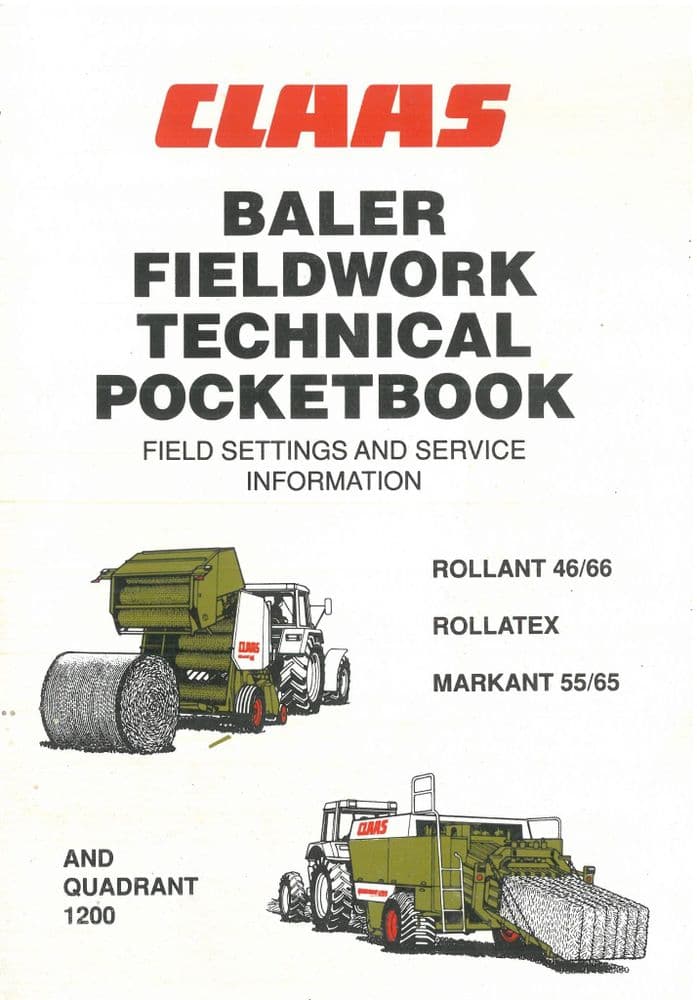 Claas Round Balers Rollant 46/66 1992 Brochure