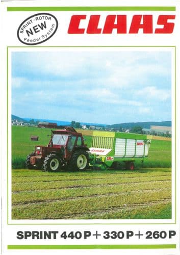 Claas Self Loading Forage Trailer Forager Sprint 260P, 330P, 440P Brochure - 260 P 330 P 440 P