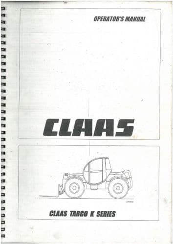 Claas Targo K Series - Operators Manual - ORIGINAL