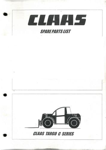 Claas Telehandler Targo C Series C40 & C50 Parts Manual