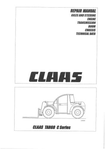 Claas Telehandler Targo C Series C40 & C50 Workshop Service Repair Manual