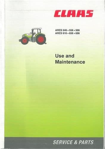 Claas Tractor Ares 546 556 566 616 656 696 Operators Manual