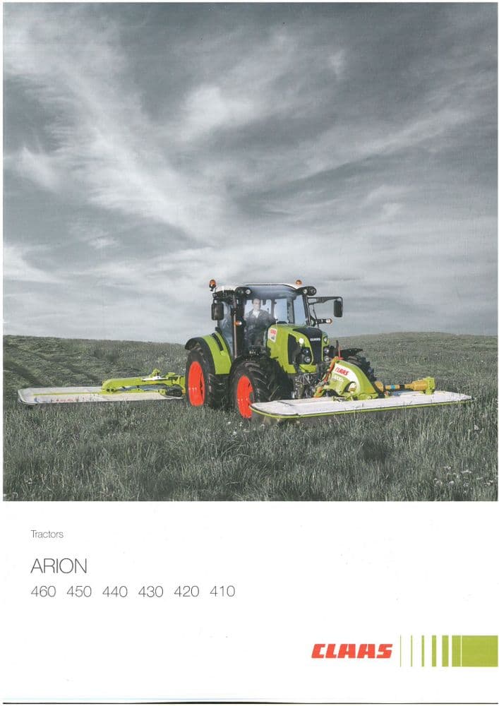 Class 430 Claas Tractor Arion 410 420 430 440 450 460 Brochure