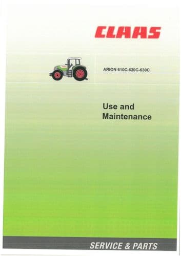 Claas Tractor Arion 610C, 620C & 630C Operators Manual
