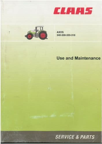 Claas Tractor Axos 310 320 330 340 Operators Manual