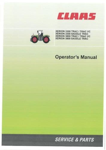 Claas Tractor Xerion 3300 3800 Trac / Trac VC / Straddle Trac Operators Manual