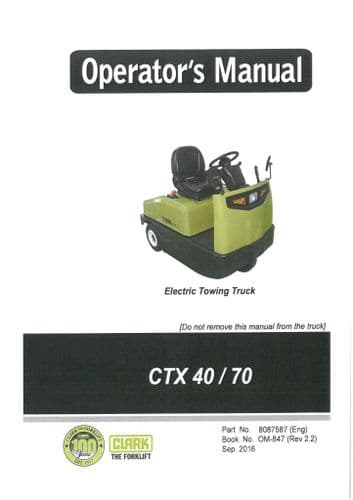 Clark Truck Manual (Clark truck, Clark truck manual, Truck Manual, säkerställa truck) Clark Truck Manual