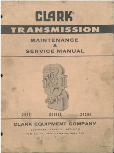 Clark HR28320 Transmission Workshop Manual