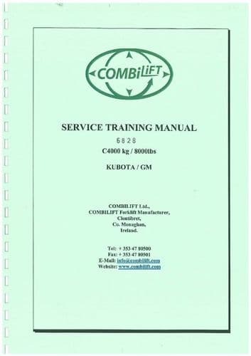 Combilift Forklift Truck Aisle Master C4000kg C8000lbs Workshop Service Manual