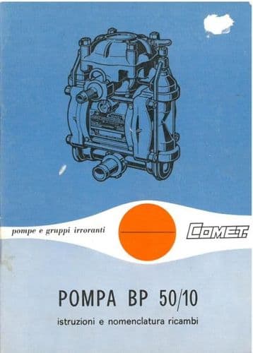 Comet Pump BP50/10 Operators Manual - Pompe BP 50/10