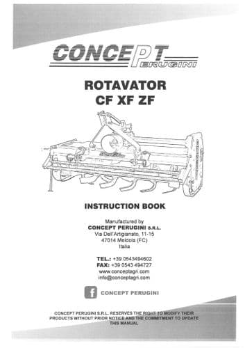 Concept Perugini Rotovator CF XF ZF Operators Manual