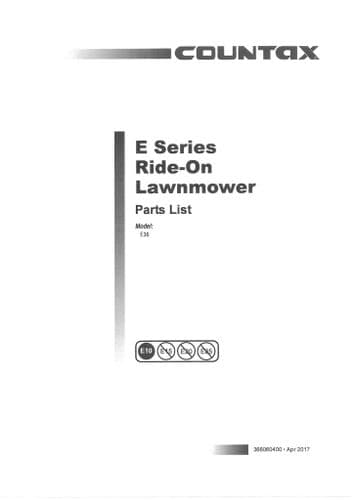 Countax Garden Tractor E36 Parts Manual