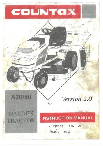 Countax Lawnmower A20/50 Operators  Manual - A2050