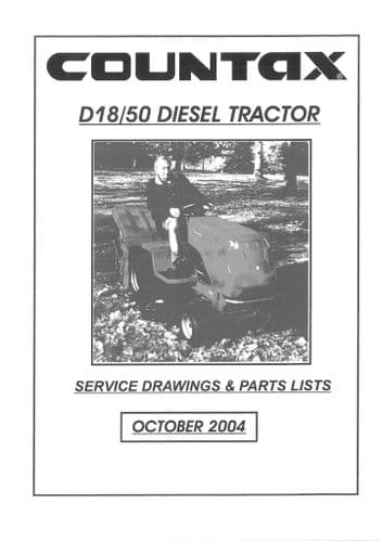 Countax Ride On Mower Garden Tractor D18-50 Parts Manual