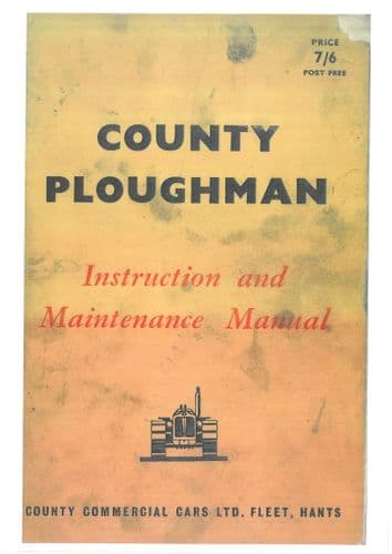 County Ploughman Operators Manual