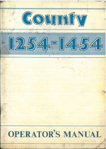 County Tractor 1254 & 1454 Operators Manual