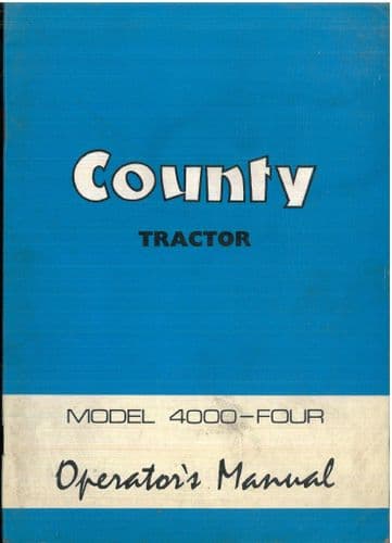 County Tractor 4000 Four Operators Manual