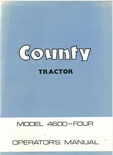 County Tractor 4600 Four Operators Manual