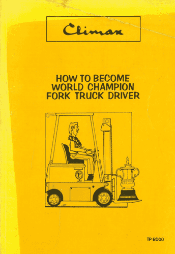 Coventry Climax  Forklift TP8000 Operators Manual
