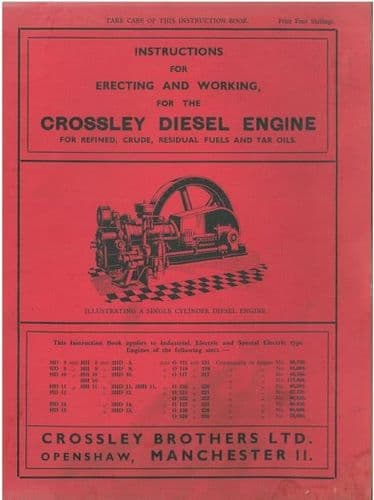 Crossley Diesel Engine - Type HD, HH & O Operators Manual