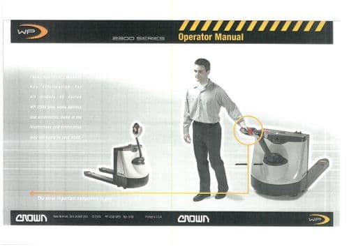 Crown Walkie Pallet Truck WP2300 Operators Manual