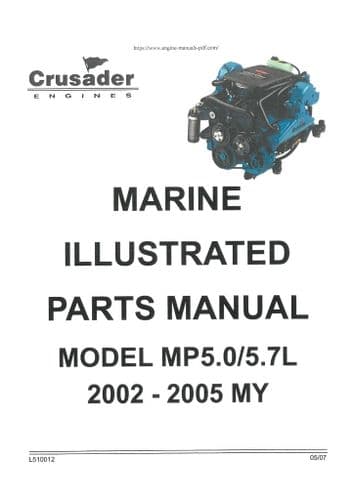 Crusader Marine Engine MP5.0L MP5.7L Parts Manual