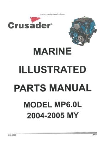Crusader Marine Engine MP6.0L Parts Manual