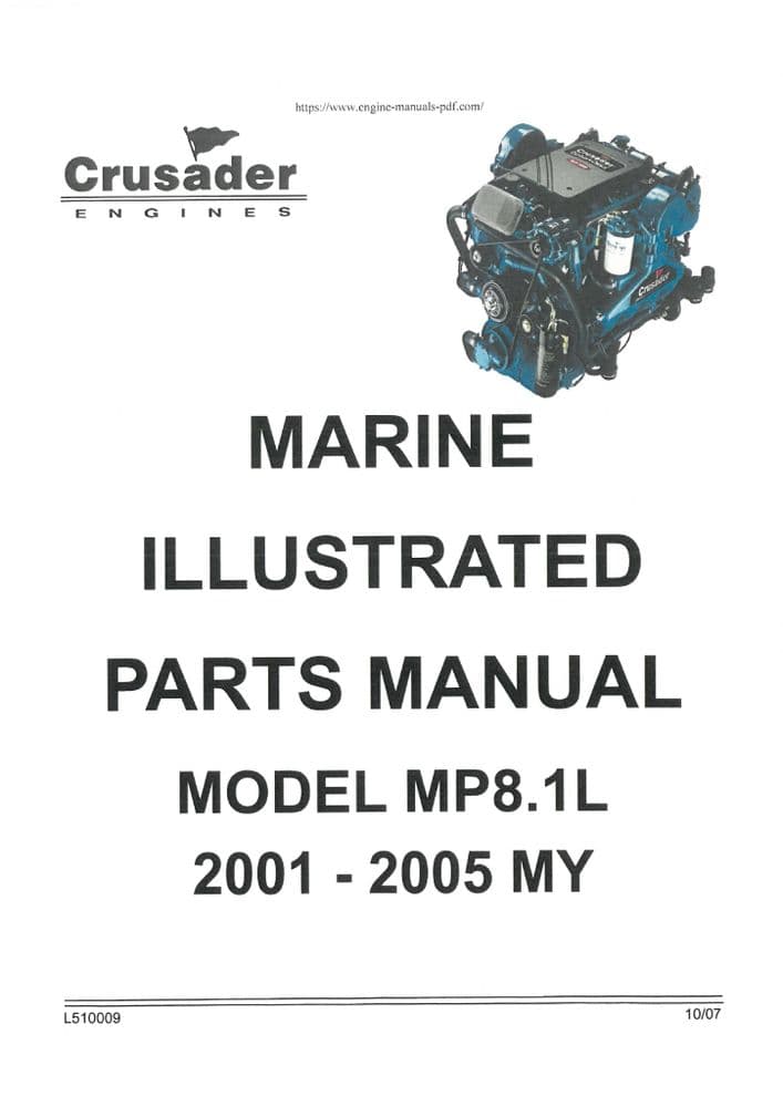 Crusader Marine Engine MP8 1L Parts Manual