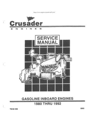 Crusader Marine gasoline Inboard Engine 229 262 305 350 454 502 V8 Workshop Service Manual