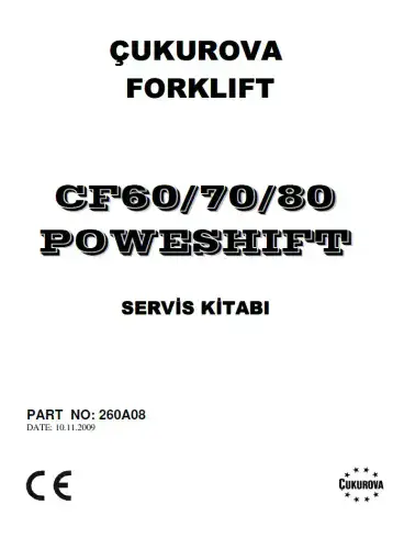 Cukurova Forklift Truck CF 60 70 80  Powershift Workshop Manual