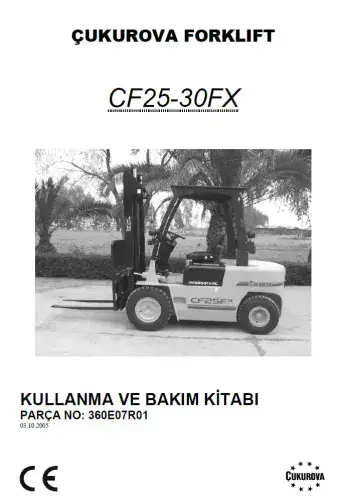 Cukurova Forklift Truck  CF25-30FX Operators Manual