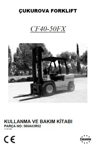 Cukurova Forklift Truck  CF40-50FX Operators Manual