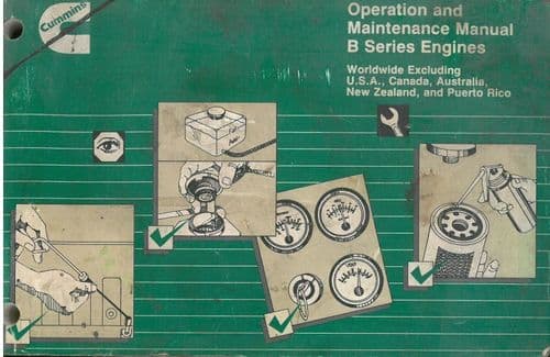 Cummins B Series Engine - Operators Manual - B Series