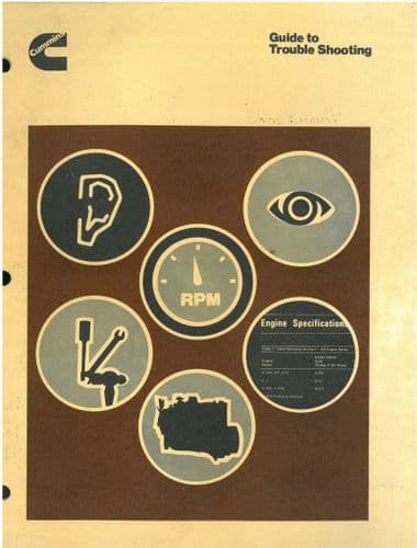 Cummins Diesel Engine Guide to Trouble Shooting Manual - Various Engines