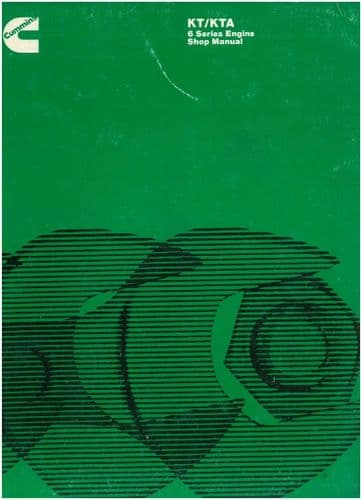Cummins Diesel Engine KT (A) 1150 Workshop Service Manual