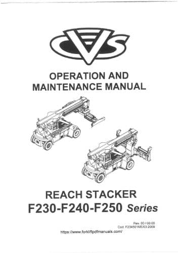 CVS Ferrari Reach Stacker F230 240 250 Operator's Manual