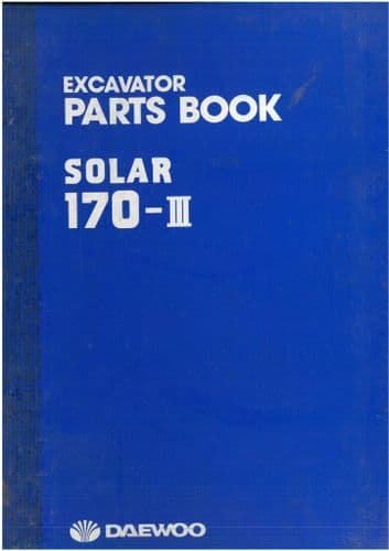 Daewoo Hydraulic Excavator Solar 170-III Parts Manual