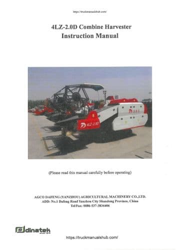 Dafeng Combine Harvester 4LZ-2.0D Operators Manual