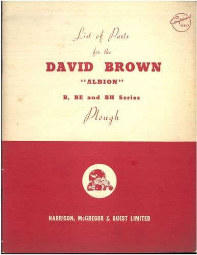 David Brown Albion Plough B, BE & BH Series Parts Manual