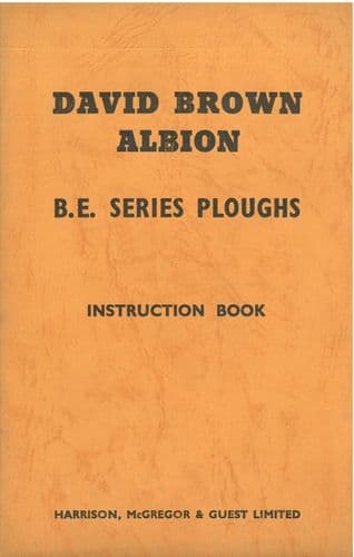 David Brown Albion Plough BE Series Operators Manual