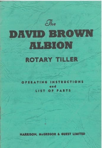 David Brown Albion Rotary Tiller Operators Manual