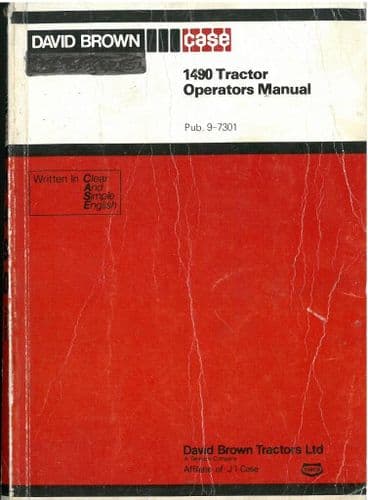 David Brown Case Tractor 1490 Operators Manual