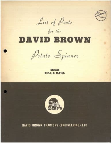 David Brown Potato Spinner Parts Manual