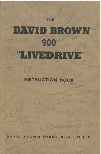 David Brown Tractor 900 Operators Manual - ORIGINAL MANUAL -