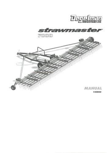 Degelman Strawmaster 7000 Operators Manual and Spare Parts List